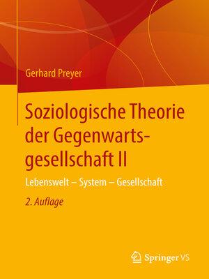 cover image of Soziologische Theorie der Gegenwartsgesellschaft II